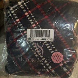 Victoria's Secret Tartan Throw Blanket - Red, Black, White